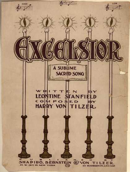 Sheet Music - Excelsior; Sublime sacred song