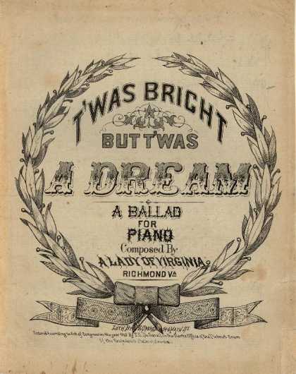 Sheet Music - T'was bright but t'was a dream