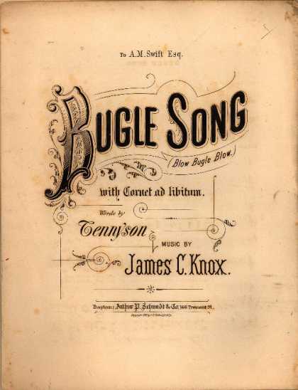 Sheet Music - Bugle song; Blow bugle blow
