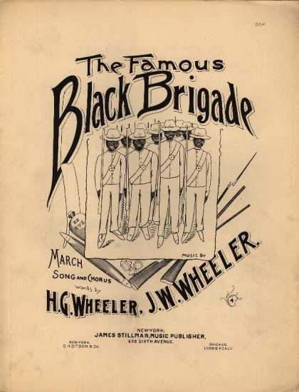 Sheet Music - The famous black brigade; March song and chorus
