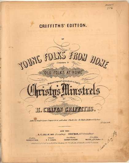 Sheet Music - Young folks from home; Companion to Old folks at home