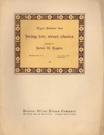 Sheet Music - Swing low, sweet chariot