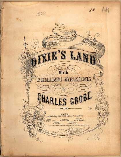 Sheet Music - Dixie's land with brilliant variations; Op. 1250