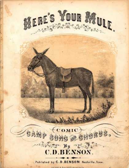 Sheet Music - Here's your mule; Comic camp song and chorus