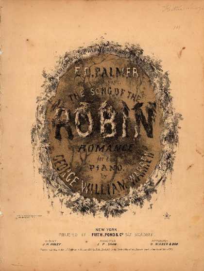 Sheet Music - Song of the robin; Romance