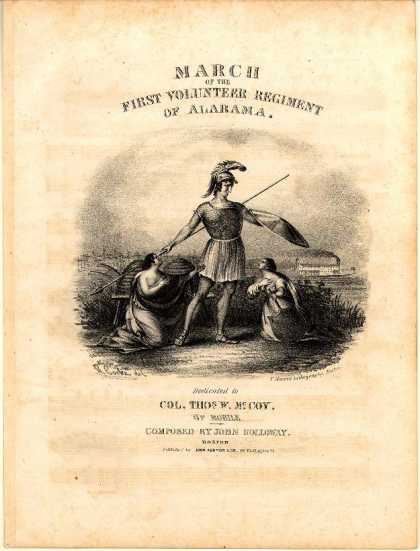 Sheet Music - March of the First Volunteer Regiment of Alabama