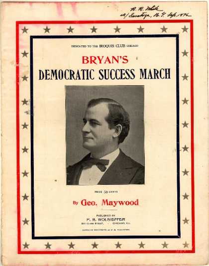 Sheet Music - Bryan's Democratic success march