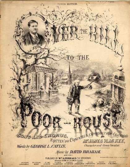 Sheet Music - Over the hill to the poor-house