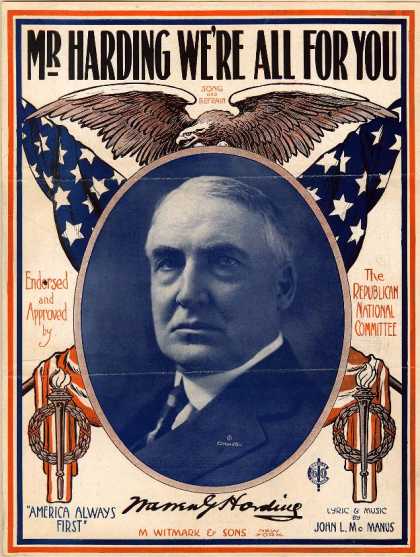 Sheet Music - Mr. Harding we're all for you