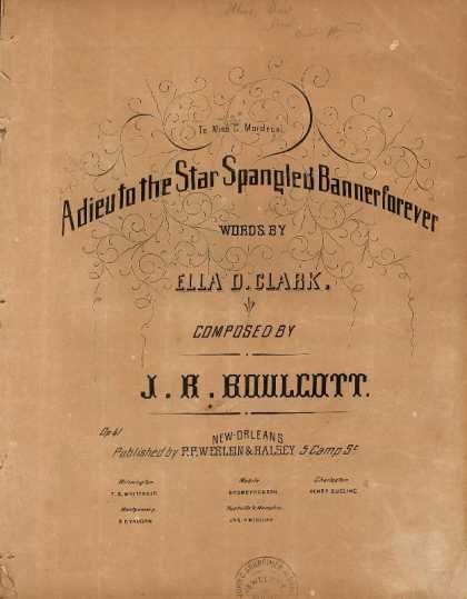 Sheet Music - Adieu to the star spangled banner forever