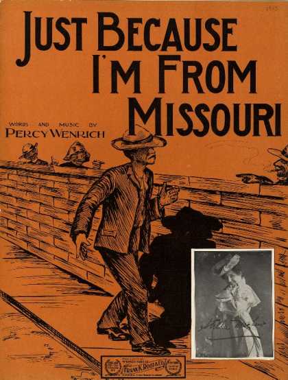 Sheet Music - Just because I'm from Missouri
