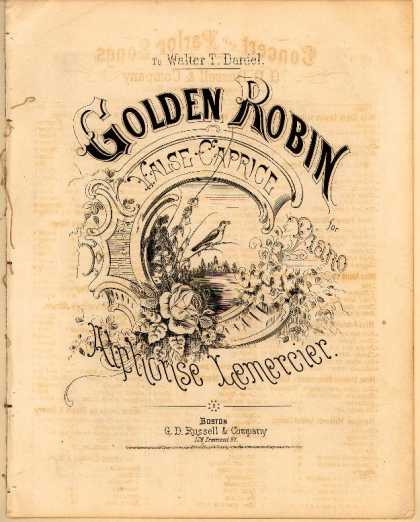Sheet Music - Golden robin; Valse caprice