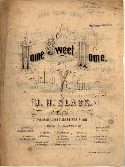 Sheet Music - Home sweet home with brilliant variations