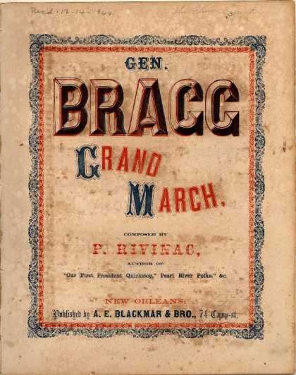 Sheet Music - Gen. Bragg grand march