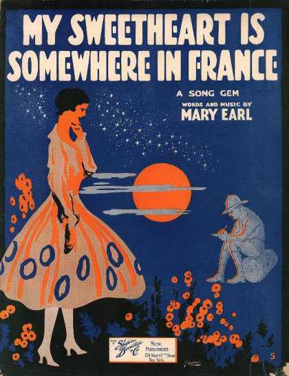 Sheet Music - My sweetheart is somewhere in France