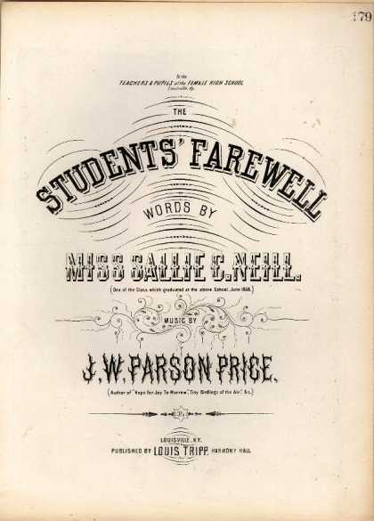 Sheet Music - The students' farewell
