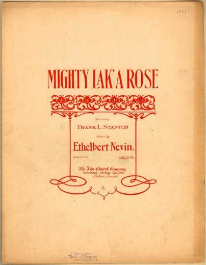Sheet Music - Mighty lak' a rose