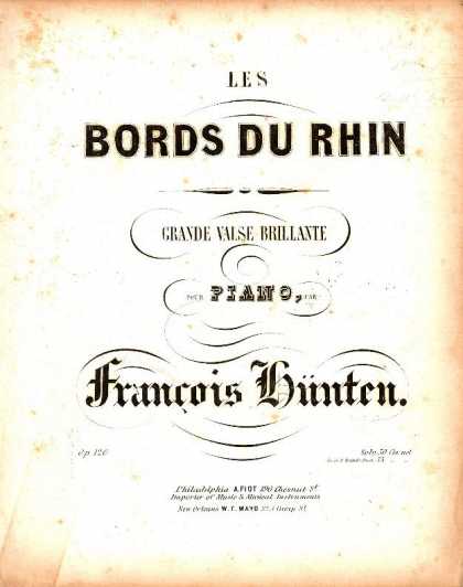 Sheet Music - Les bords du Rhin; Grande valse brillante; Op. 120