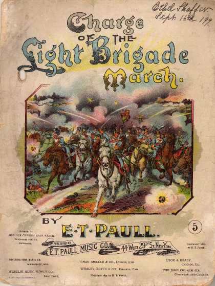 Sheet Music - Charge of the light brigade march