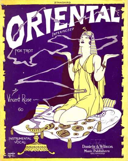 Sheet Music - Oriental; Some day in Araby; Intermezzo