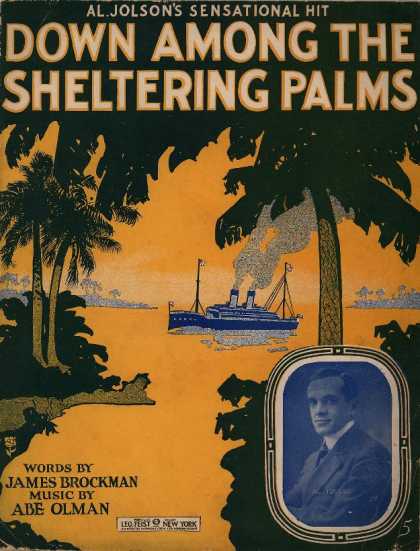 Sheet Music - Down among the sheltering palms