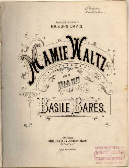 Sheet Music - Mamie Waltz; Op. 27