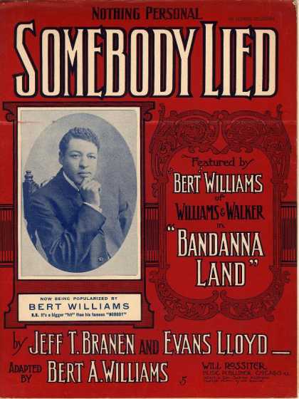 Sheet Music - Somebody lied; Nothing personal; Bandanna land