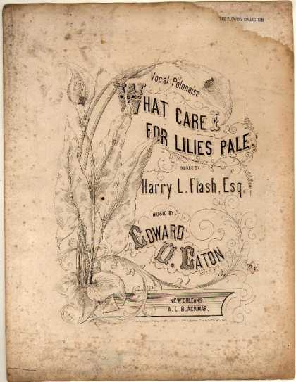 Sheet Music - What care I for lilies pale; Vocal polonaise