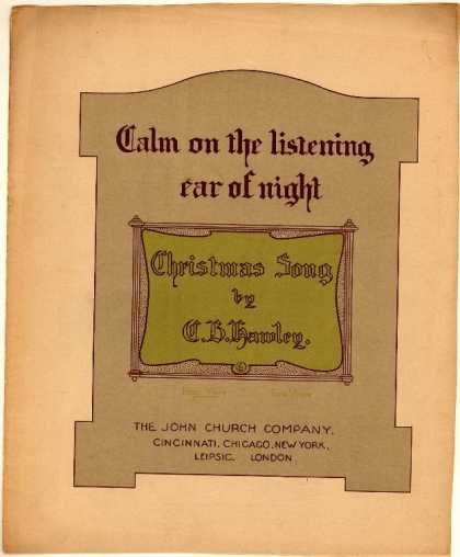 Sheet Music - Calm on the listening ear of night; Christmas song