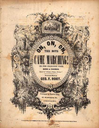 Sheet Music - Oh, on, on, the boys came marching; Prisoner free