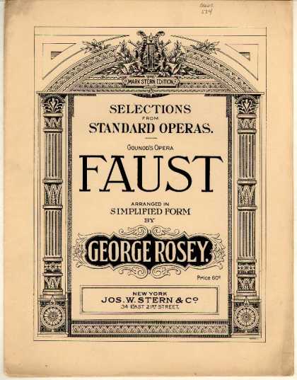 Sheet Music - Selection from the opera Faust