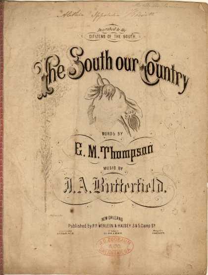 Sheet Music - The South our country