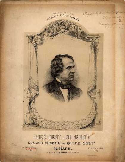 Sheet Music - President Johnson's grand march