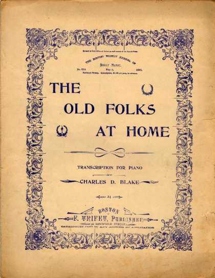 Sheet Music - The old folks at home