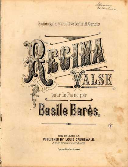 Sheet Music - Regina valse; Op. 29