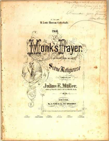 Sheet Music - Monk's prayer; Priere d'un moine