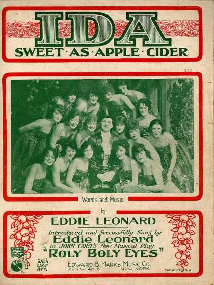 Sheet Music - Ida, sweet as apple cider; Roly boly eyes