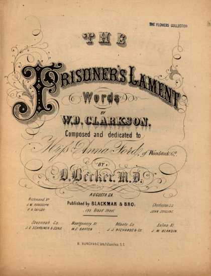 Sheet Music - The prisoner's lament