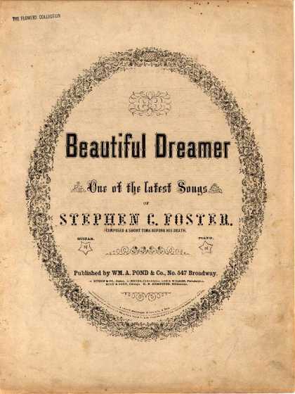 Sheet Music - Beautiful dreamer; Serenade