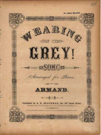 Sheet Music - Wearing of the grey!; Wearing of the green