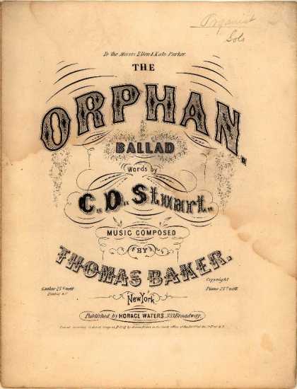 Sheet Music - Orphan; Ballad