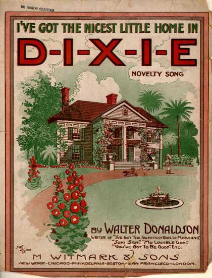 Sheet Music - I've got the nicest little home in Dixie