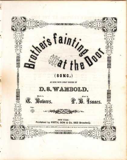 Sheet Music - Brother's fainting at the door