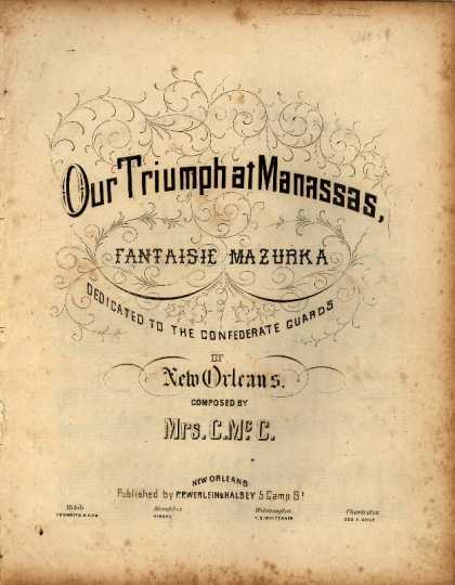 Sheet Music - Our triumph at Manassas; Fantaisir mazurka