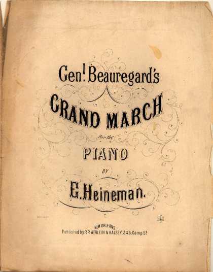 Sheet Music - Genl. Beauregard's grand march