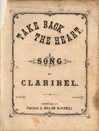 Sheet Music - Take back the heart