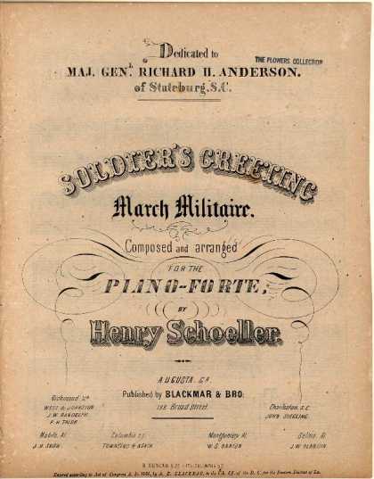 Sheet Music - Soldier's greeting; March militaire