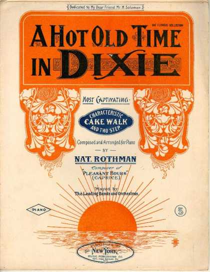 Sheet Music - A hot old time in Dixie