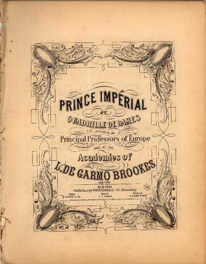 Sheet Music - Prince Imperial, or, Quadrille de dames