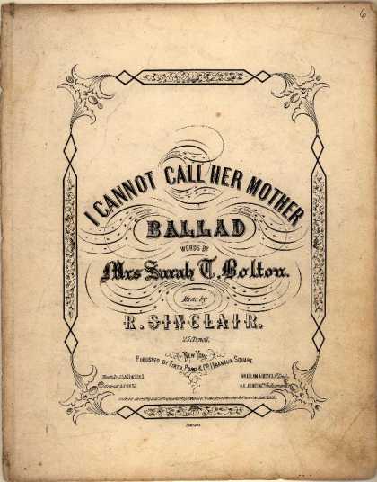 Sheet Music - I cannot call her Mother
